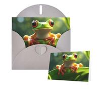 Cartes vierges Thinking of You avec enveloppes - Motif grenouille mignonne - Pour toutes les occasions - Carte de condoléances - Cartes de remerciement, invitations de mariage, fête d'anniversaire
