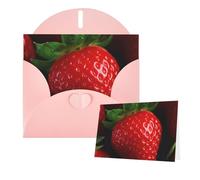 Cartes vierges Thinking of You avec enveloppes - Rouge fraise - Pour toutes les occasions - Carte de condoléances - Carte de remerciement, invitations de mariage, fête d'anniversaire