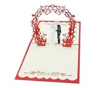 Cartes Voeux Cartes Pop UP 3D Invitations De Mariage Cadeaux Fête Carte Voeux Anniversaire Saint Valentin Postale(Style2)