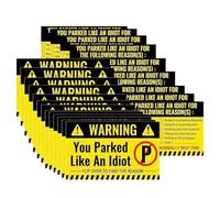 Cartes « You Parked Like an Idiot Cards » - Cartes de violation du stationnement | Avec des raisons de violation multiple - Embellit l'attention - Pour le quartier d'affaires de la rue