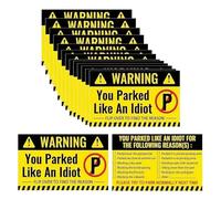 Cartes « You Parked Like an Idiot » | Cartes de stationnement amusantes avec des raisons de violation multiples, cadeaux humoristiques pour adultes propriétaires de voiture farces