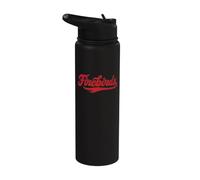 Carthage College Firebirds Classic Athletic Script Throwback Stainless Steel Insulated Water Bottle