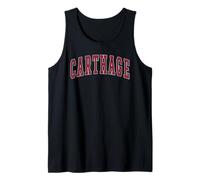 Carthage Illinois Souvenir College Style Rouge Texte Débardeur