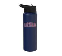 Carthage Illinois Souvenir College Style Rouge Texte Stainless Steel Insulated Water Bottle