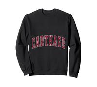Carthage Illinois Souvenir College Style Rouge Texte Sweatshirt