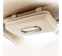 Cartisen Porte-mouchoirs de Voiture en Cuir PU de Luxe pour siège arrière Beige