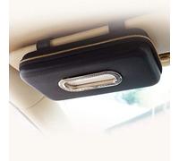 Cartisen Porte-mouchoirs de Voiture, Support de Serviette pour Pare-Soleil de Voiture, Support de mouchoirs en Cuir synthétique de Luxe pour siège arrière (Noir)