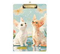 Cartographie Devon Rex Cats River Porte-bloc en acrylique Lettre standard A4 étanche pour football Softball Coaching Doré 30,5 x 22,9 cm Tablas para escribir