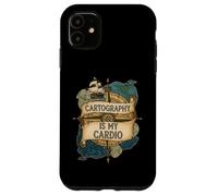 Cartography is My Cardio Funny Map Lover Geographer Coque pour iPhone 11