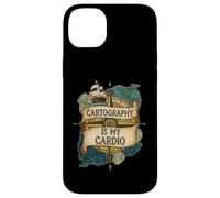 Cartography is My Cardio Funny Map Lover Geographer Coque pour iPhone 14 Plus
