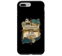 Cartography is My Cardio Funny Map Lover Geographer Coque pour iPhone 7 Plus/8 Plus