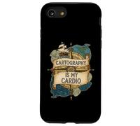 Cartography is My Cardio Funny Map Lover Geographer Coque pour iPhone SE (2020) / 7/8