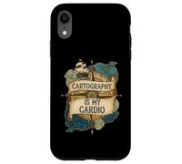 Cartography is My Cardio Funny Map Lover Geographer Coque pour iPhone XR