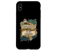 Cartography is My Cardio Funny Map Lover Geographer Coque pour iPhone XS Max