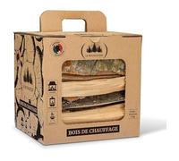 Carton 25L bois de chauffage extra sec chêne / hêtre pour cheminée poêle Four Pizza Barbecue et brasero.