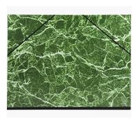 Carton à dessin exacompta papier marbré vernis raisin dos toilé renforcé fermeture élastique 52x67cm vert