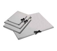 Folia Carton à dessin 500 g 500 x 700 mm, gris, fermeture ruban coton