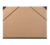 Clairefontaine Carton à dessin 44400C – Kraft brun 52x72 cm – Fermeture à élastiques – Dos toilé