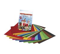 Carton à photo 10 couleurs, 22x33cm,300g/m2, bloc à 10 feuilles,