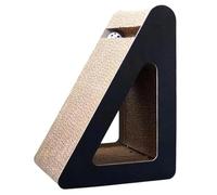 Carton Cat Scratcher 9x11x15in Chat interactif ondulé Scratching Post Rampulaire Triangulaire avec des Boules de Rotation soulage
