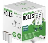 Carton de 100 bobines de papier thermique pour carte bleue - Rouleaux thermiques 57x30x12mm pour ticket de caisse/reçu carte bancaire/rouleau cb/imprimante - sans BPA