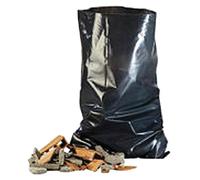 Carton de 100 sacs à gravat en polyéthylène noir 1000 x 500mm - TOUSSAC - SG0500/1000/001N