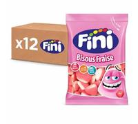 Carton de 12 sachets 90g Bisous Fraise Sucrés Halal Fini