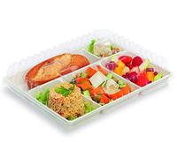 CARTON DE 200 COUVERCLES EN PLA POUR PLATEAU REPAS BIO