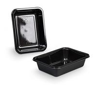 carton de 240 barquettes CPET noires 1 compartiment, dimensions: 227 x 177 x 50