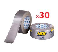 Carton de 30 rubans toile adhésif HPX CS5025 - argent - 48mm - 25m