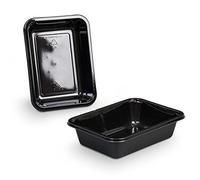 carton de 416 barquettes CPET noires 1 compartiment, dimensions: 187 x 137 x 60