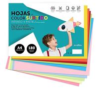 Carton de Couleurs, Carton A4 Couleurs Assorties, Feuilles de Couleurs 180gr pour Loisirs créatifs, Dessins Créatifs, Feuilles de Couleurs A4 · m-office (x100 Assortiment Intenso+Pastel)