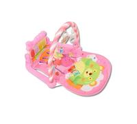 Carton de dessin animé Balon à air chaud Patché à animal Musical Light Gym Mat pour les nourrissons pour les tout-petits, la cognition cérébrale et les berceuses douces, rose