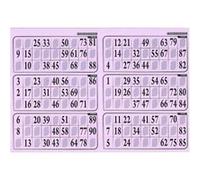 Carton de jeu loto - 6 grilles sur une plaque 29x20cm epais rigide 1 mm usage frequent - coloris lilas - set ccessoire et carte