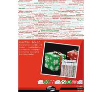 CARTON DÉCOR, Paquet de 40 feuilles 160g/m2 au format 25x35cm - Noël traditionnel - Multicolore