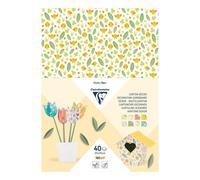 CARTON DÉCOR, Paquet de 40 feuilles 160g/m2 au format 25x35cm - Printemps - Multicolore
