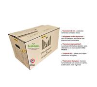 Carton déménagement 50x30x30 cm - 41 l, lot de 20 avec poignées renforcées double épaisseur, lot de 20 + 1 rouleau adhésif 68 m