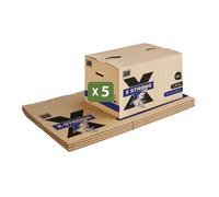 Carton déménagement - Pack and Move Lot 5 - X Strong - 60 x 40 x 40 cm - Charge 40 kg - Extrême Résistance - Grande Capacité