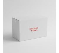 Carton d'expédition blanc à paroi simple 60 x 25 x 15 cm avec service pack imprimé (1)