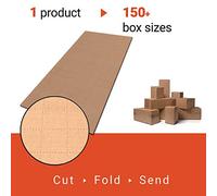 Carton d'expédition de 10 cm - Petit format - Boîte pliante - Dimensions variables - 10 feuilles de carton perforées de 80 x 40 cm - Toutes les 5 cm - Taille unique - Carte de taille unique