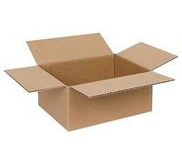 Carton d'expédition pliable Maxibrief - Carton simple ou double cannelure - Matériel d'expédition - Petit lot (3 pièces, 60 x 45 x 25 cm)