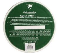 Clairefontaine Carton à peindre 34172C - enduction blanche, rond 20 cm, ép. 3 mm, toilé blanc