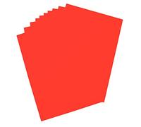 CARTON FLUO 48X68 380G ROUGE FEUILLES DESSIN FOLIA