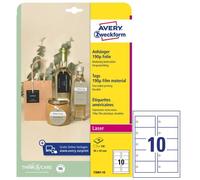 Carton imprimable résistant - plastique 190 μ - laser - 90 x 50 mm - 10 cartons