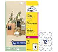 Carton imprimable résistant - plastique 190 μ - laser - diamètre 60 mm - 12