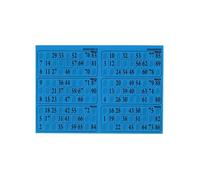 Carton Loto plaque de 6 Traditionnel, bleu turquoise - Planche multi grilles, epaisseur 1 mm - Set Accessoire soiree loto et carte