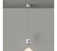 Carton lumière la crèche Ours Petit Pendentif éclairage luminaire Chrome Nordique Mid siècle Moderne Lampe Suspendue -Filles pour Enfants Chambre Salle de Bain