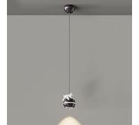Carton lumière la crèche Ours Petit Pendentif éclairage luminaire Chrome Nordique Mid siècle Moderne Lampe Suspendue -Filles pour Enfants Chambre Salle de Bain