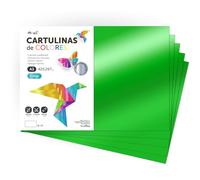 Carton Métallisé Couleur A3, 230 g/m², Feuilles Cartonnées Grandes, Carton de Couleur pour Loisirs Créatifs, Projets Artistiques et Décorations, Effet Brillant · m-office (25 feuilles, vert)