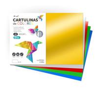 Carton Métallisé Couleur A3, 230 g/m², Feuilles Cartonnées Grandes, Carton de Couleur pour Loisirs Créatifs, Projets Artistiques et Décorations, Effet Brillant · m-office (50 feuilles, assortiment)